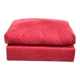 Grand pouf en velours bordeaux
