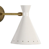 Double white Italian wall sconce