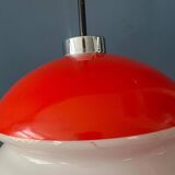 Peill & Putzler vintage orange glass pendant lamp