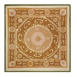 Hand-knotted rug, vintage Turkish rug 134x135 cm