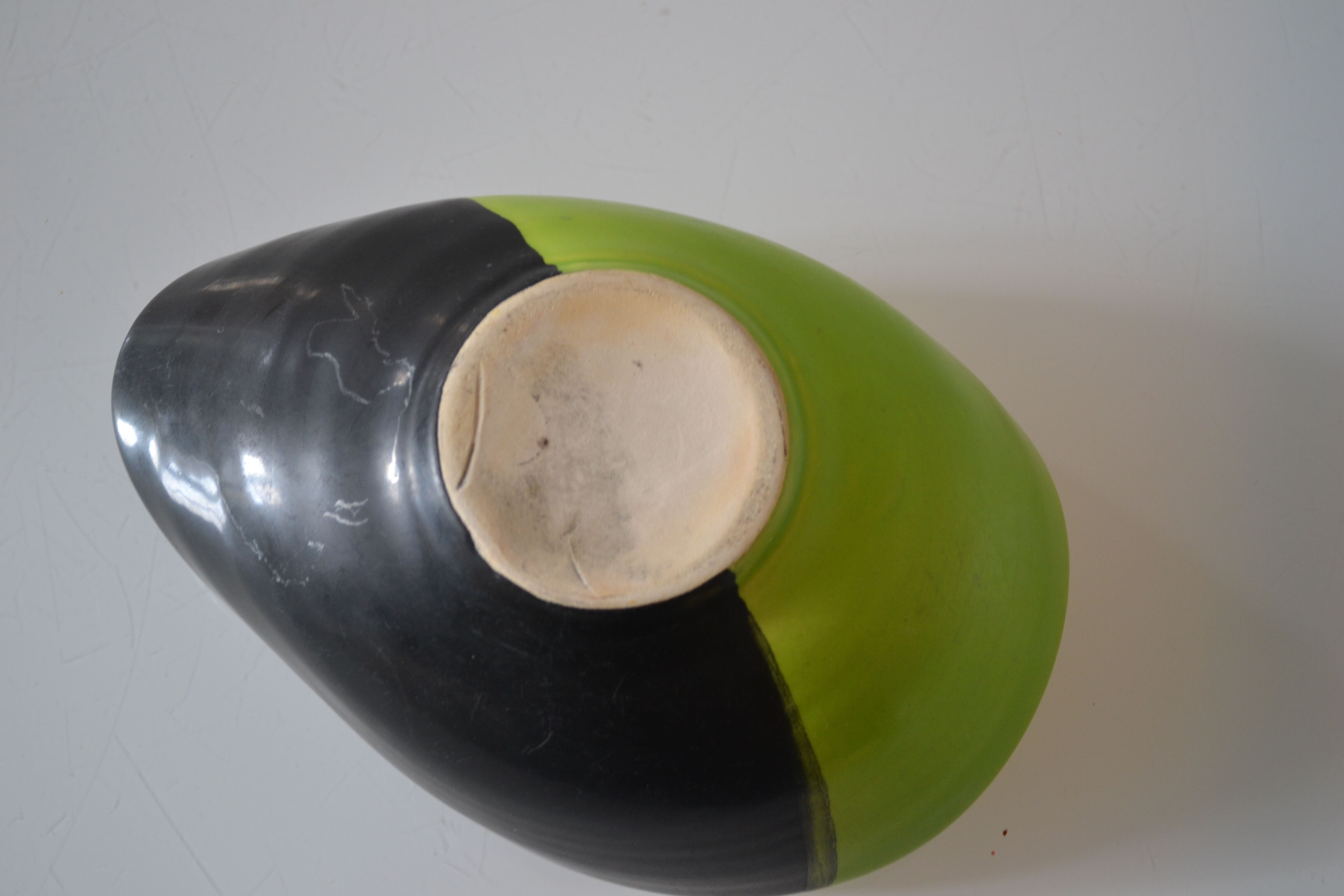 Vintage two-tone ceramic cup 50's