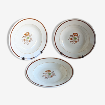 3 assiettes creuses Germigny par Gien