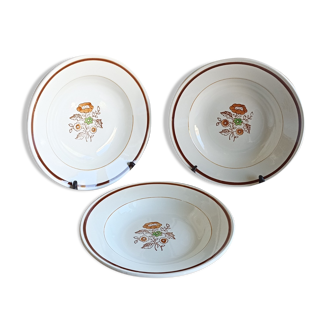 3 assiettes creuses Germigny par Gien