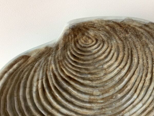 Grand plat coquillage en céramique par Dominique Guillot pour Vallauris 1960, plat à huîtres géant