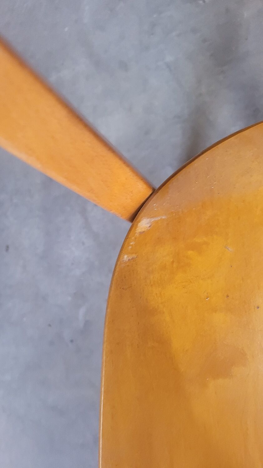 Series of 4 bistro chairs signed Baumann 1950 vintage