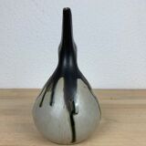 Zoomorphic pitcher pelican bird by Gilbert Metenier, flamed sandstone