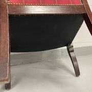 Paire de fauteuils époque empire en acajou et soie