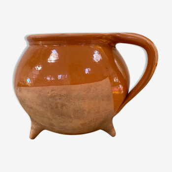 Vintage terracotta tripod cauldron