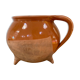 Chaudron tripode vintage en terre cuite