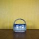 Vintage ceramic, glazed ceramic basket, small basket with handle, collection