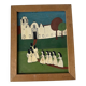 M.Lintz 77 naive oil painting framed