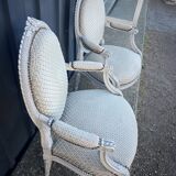 Pair of Louis XVI style armchairs