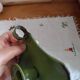 Old enamelled metal cellar rat candle holder