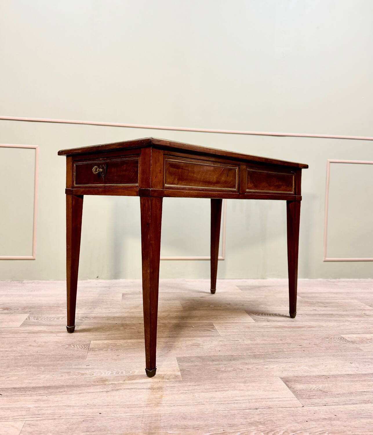 Flat Desk With Side Drawers In Mahogany Louis XVI XVIII Eme Century