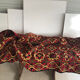 Handmade bedspread vintage red black and beige