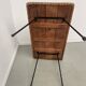 Table basse osier tressé et métal 1960