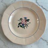 Large Sarreguemines Digoin Flower hand-painted dish