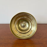 Vintage baluster-shaped antique brass candlestick