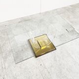 Lucite and brass arch coffee table, 1970s