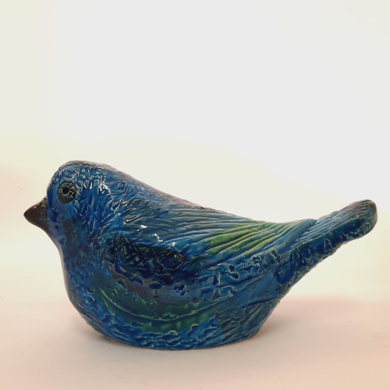 Bird statue, Aldo Londi for Bitossi, Rimini blue series