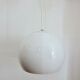 Vintage pendant lamp in white lacquered metal 80s