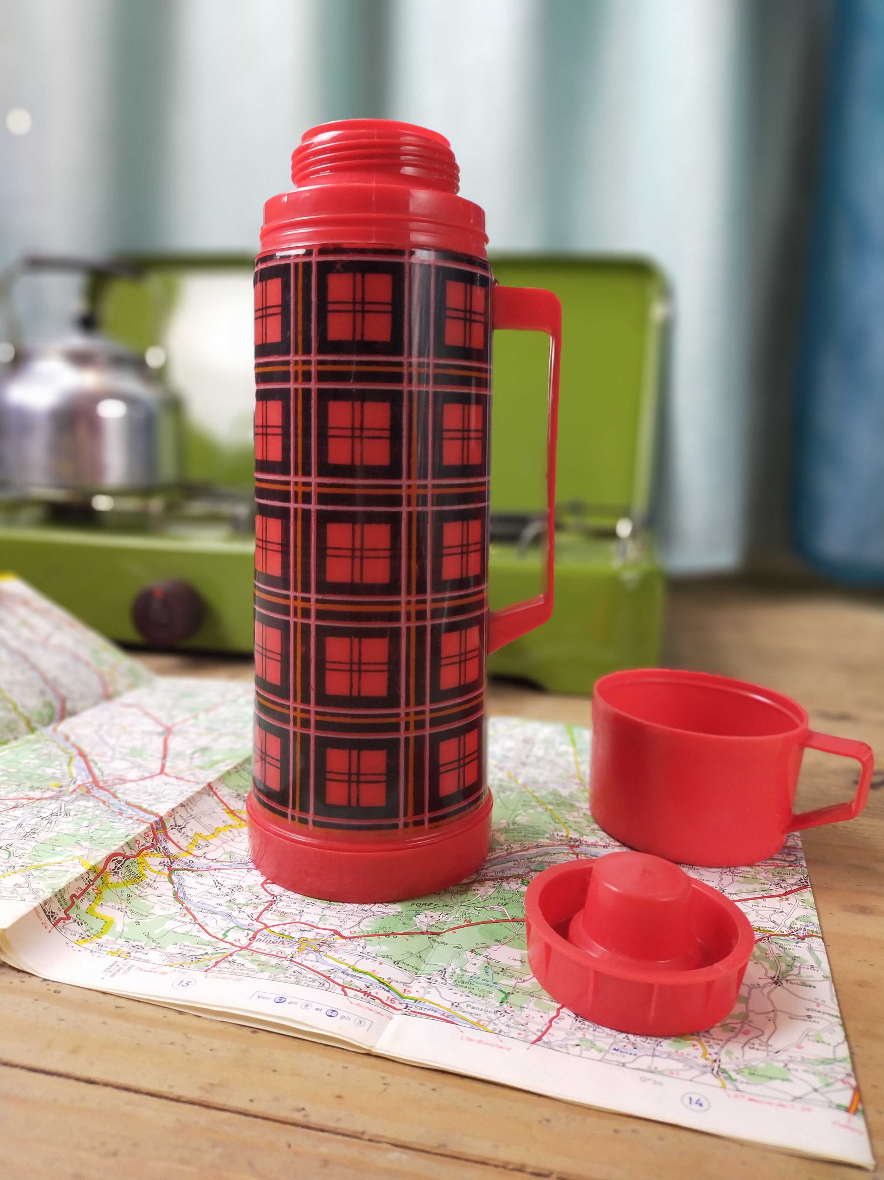Vintage Scottish red thermos