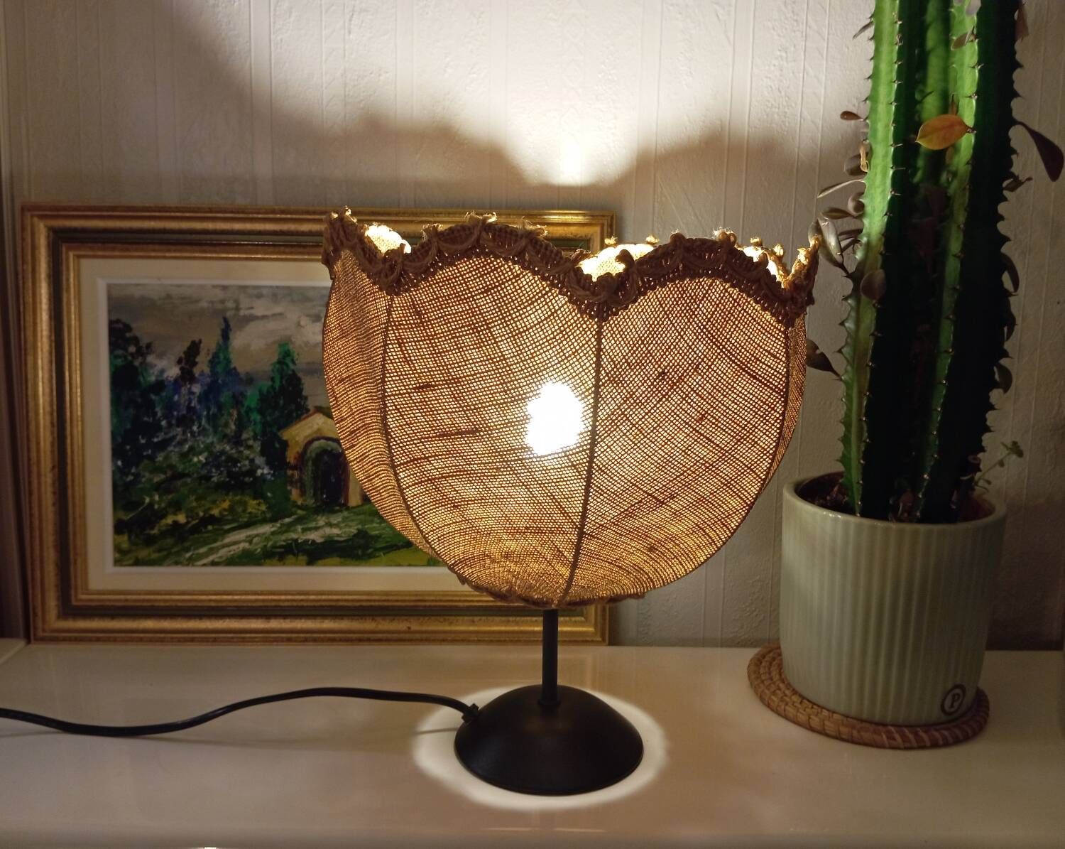 Cadre Abat-jour Rond DIY 30 Cm - Support Lustre En Fer - Accessoire Décoration Lampe Suspendue