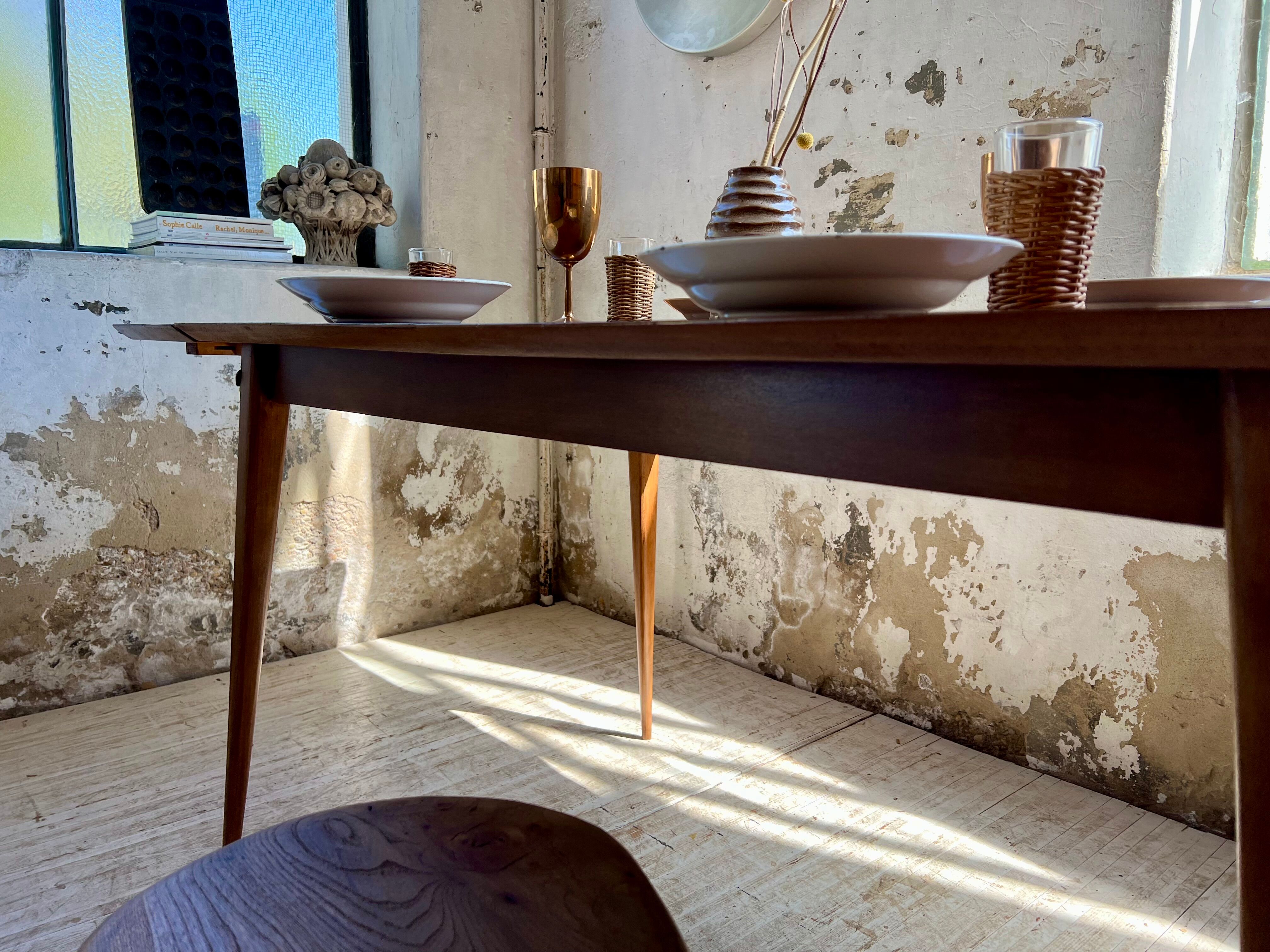 Vintage teak table with extensions, Denmark, 1960