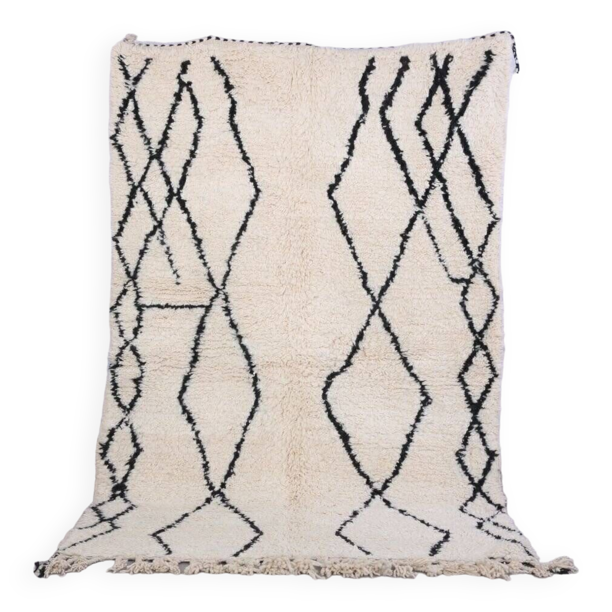 Handmade wool Berber rug 250x150 cm
