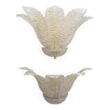 Murano glass "tronchi" wall sconces