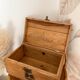 Antique solid pine chest - 41 x 25 x 20