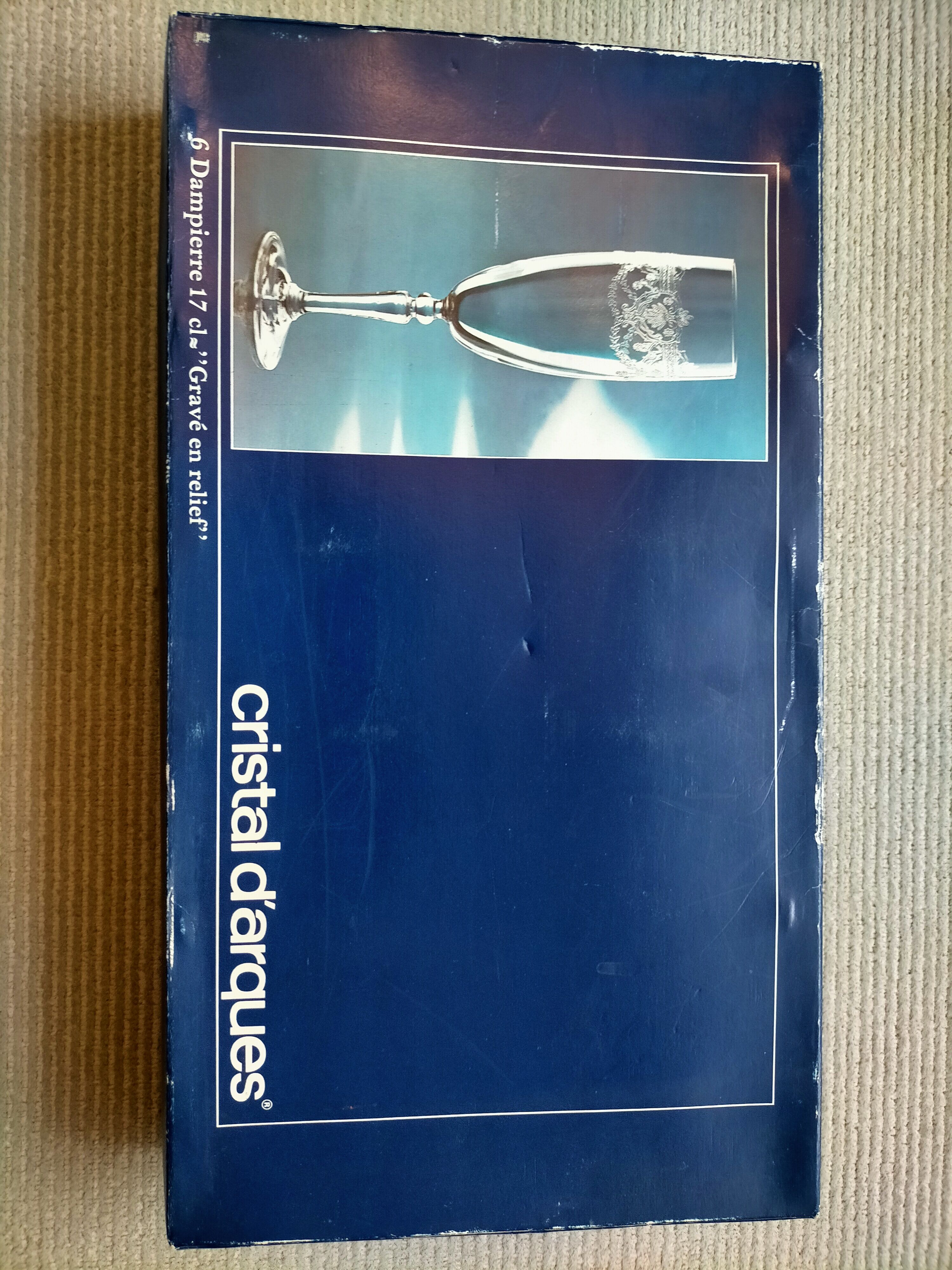 Lot of six glasses of champagne