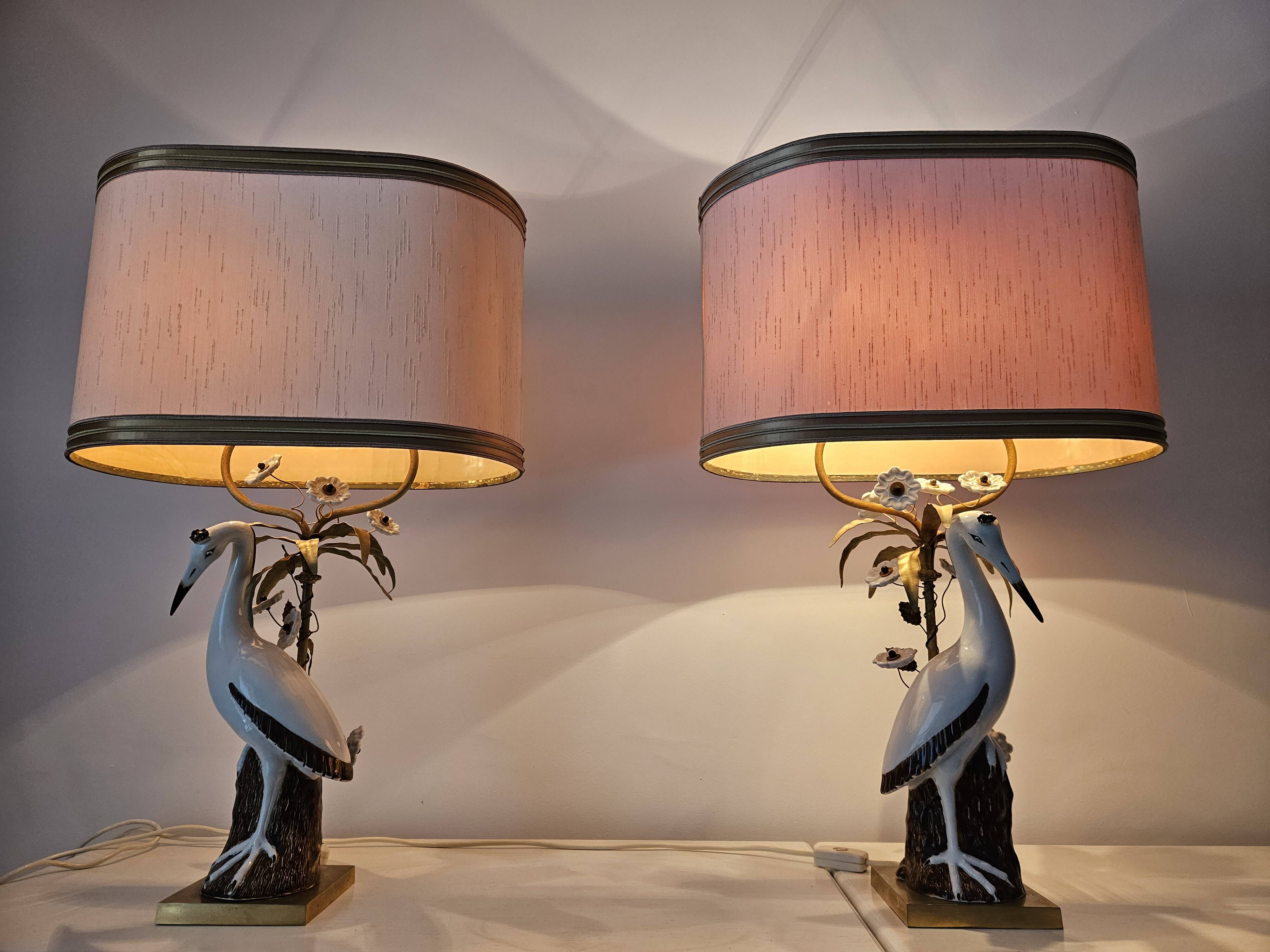Lamps/vintage, a pair of unique mangani lamps, italy, 1960s/1970s.