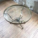 Brass coffee table by Petitot