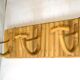 1950s bamboo rattan wall coat rack