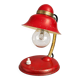 Vintage desk lamp from the 50s/60s in red & brass.