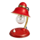 Vintage desk lamp from the 50s/60s in red & brass.