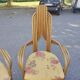 Pair of 1970s Italian design armchairs, made of bent bamboo.