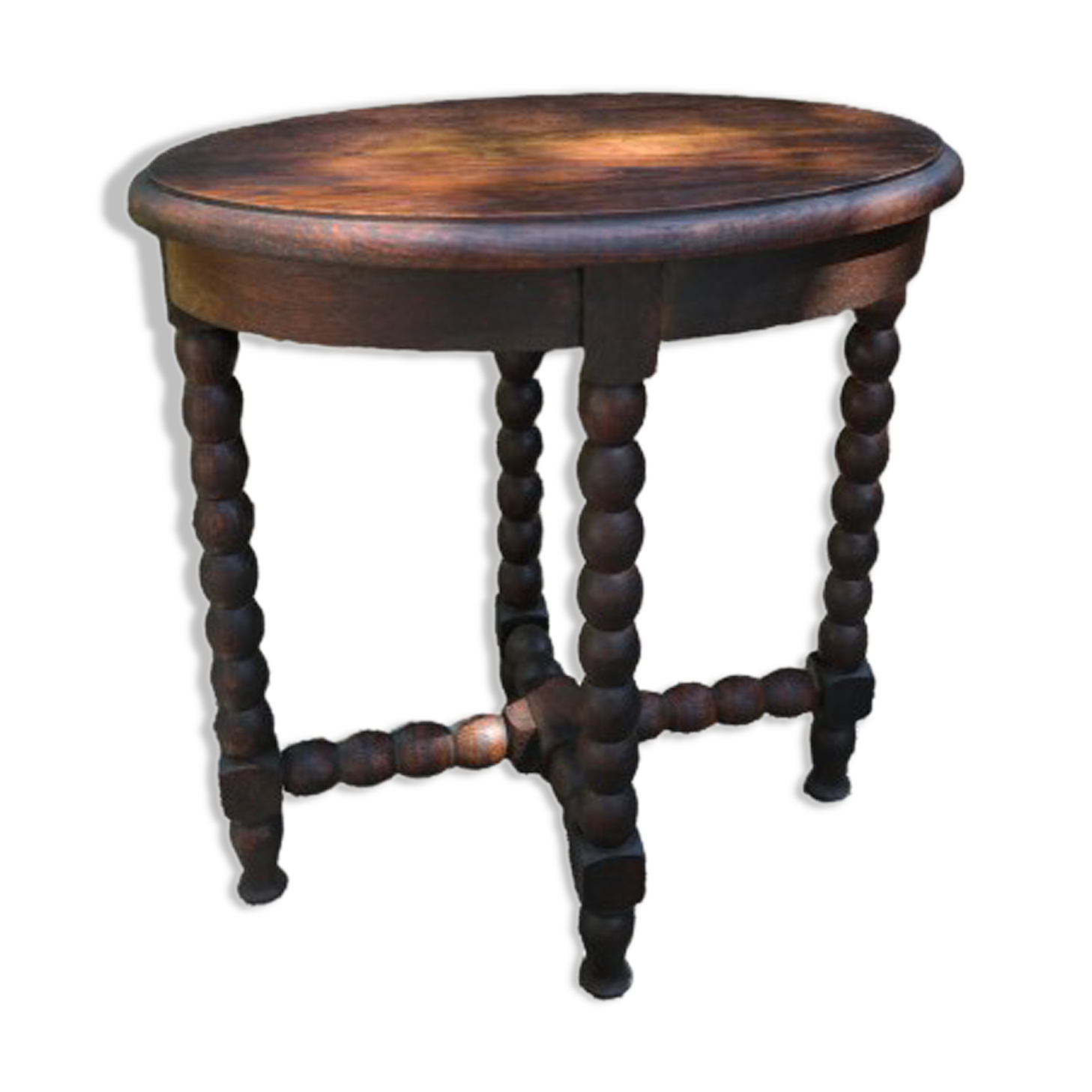 Old pearl oak saddle in Louis XIII style