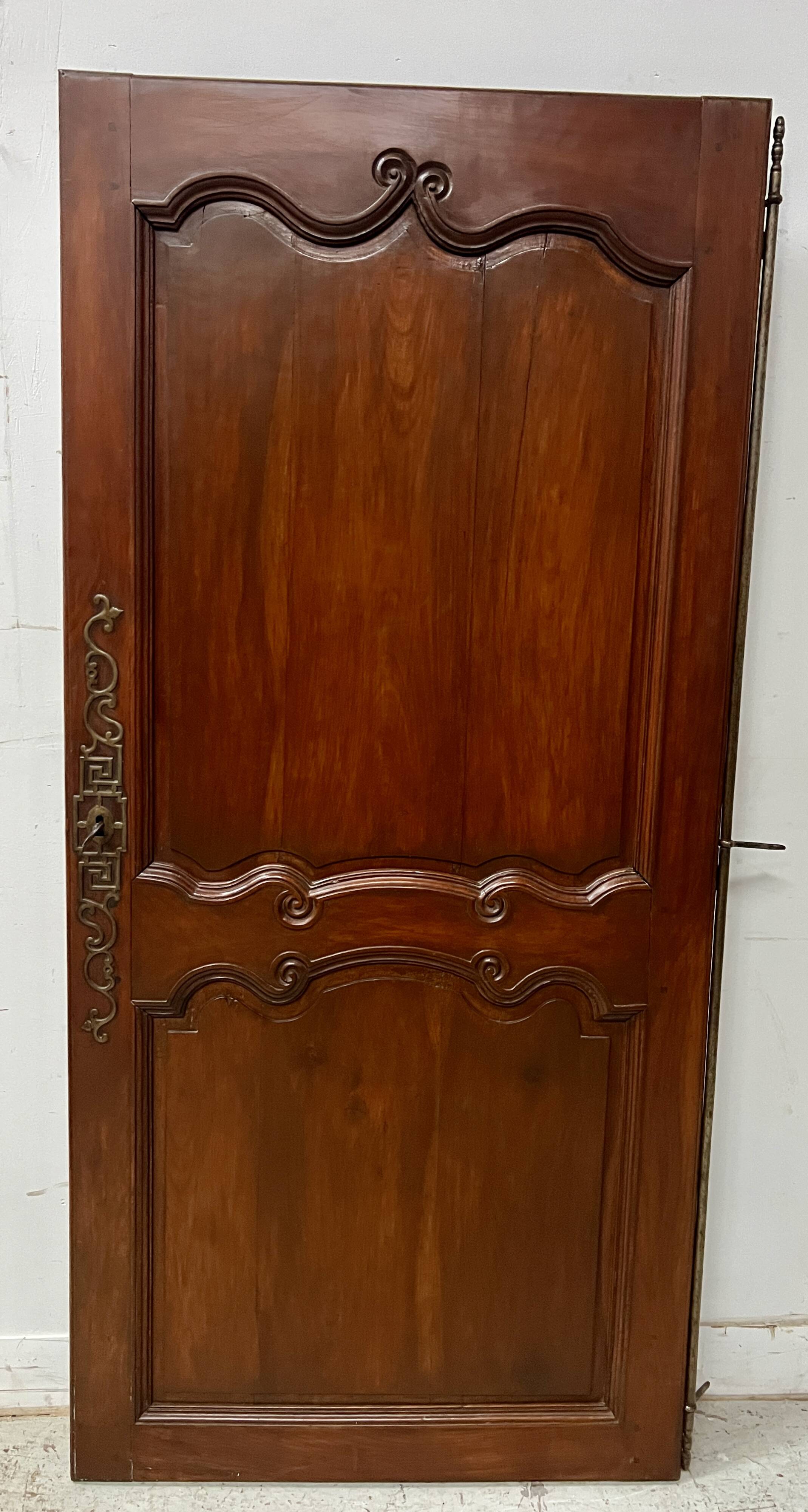 18th century solid cherry wood cupboard door