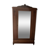 Armoire chambre à coucher ancienne noyer très bon état avec miroir