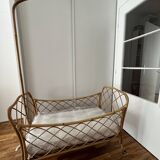 Beautiful vintage rattan bed