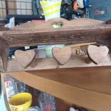 Wooden shelf and coat rack
