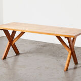 Pine dining table 1970s