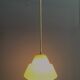 Pink glass pendant lamp 1960s