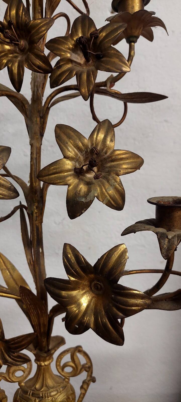 Gilded bronze candelabra, France, late 19th century
