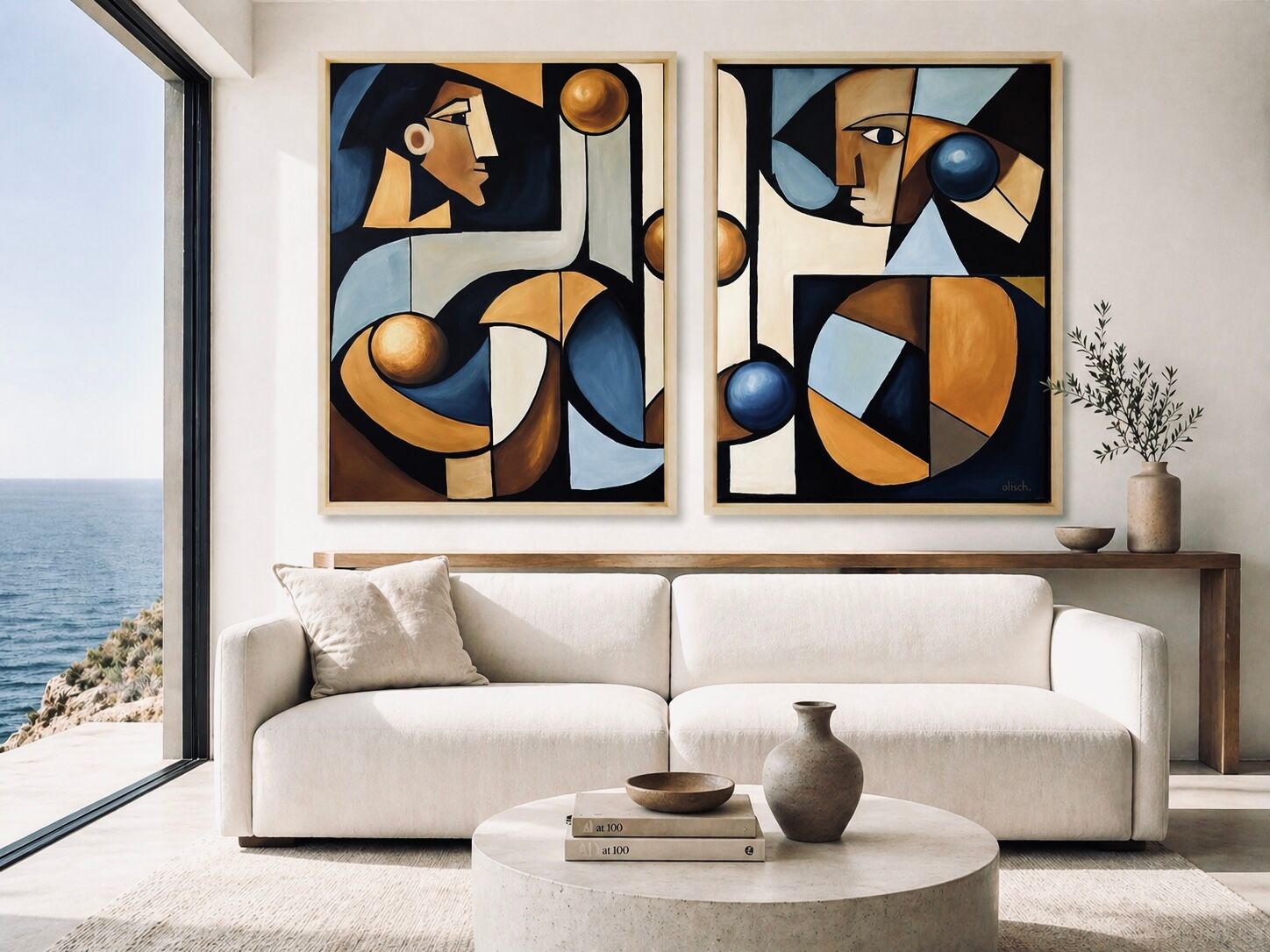 Diptyque « Conversation Géométrique » Olisch