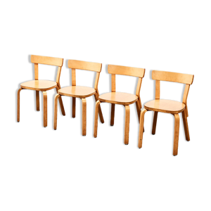 lot de 4 chaises de salle