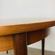 Scandinavian round extendable table, teak, 1960s