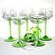 Series of 6 glasses of white wine Alsace Roemer